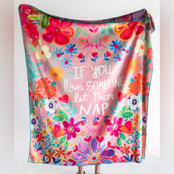 NWT Natural Life Double-Sided Cozy Throw Blanket - Let Them Nap - Picture 3 of 5